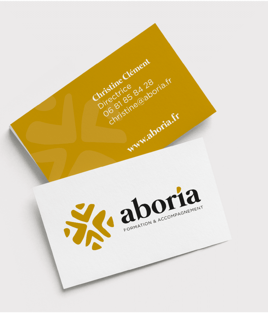 Image portfolio de la réalisation de la carte de visite de la société "Aboria"